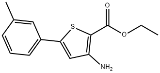 Ethyl 3-amino-5-(3-methylphenyl)-thiophene-2-carboxylate Struktur