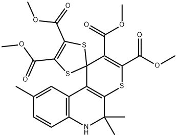 Tetramethyl 5',5',9'-trimethyl-5',6'-dihydrospiro[1,3-dithiole-2,1'-thiopyrano[2,3-c]quinoline]-2 Structure