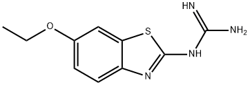 N-(6-乙氧基-1,3-苯并噻唑-2-基)胍 结构式
