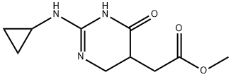 Methyl [2-(cyclopropylamino)-6-oxo-1,4,5,6-tetrahydropyrimidin-5-yl]acetate Structure