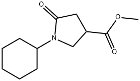 Methyl 1-cyclohexyl-5-oxopyrrolidine-3-carboxylate 化学構造式