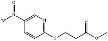 3-((5-硝基吡啶-2-基)硫代)丙酸甲酯 结构式