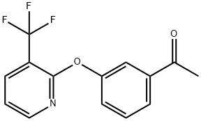 1-(3-{[3-(Trifluoromethyl)pyridin-2-yl]oxy}phenyl)ethanone 化学構造式