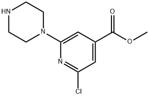 2-氯-6-(哌嗪-1-基)异烟酸甲酯 结构式