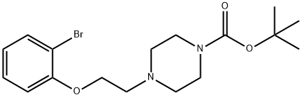 叔-丁基 4-(2-(2-溴苯氧基)乙基)哌嗪-1-羧酸酯, 1227954-89-3, 结构式