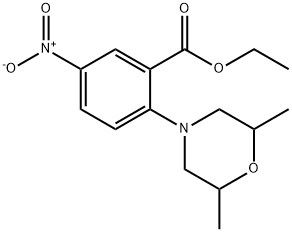 Ethyl 2-(2,6-dimethylmorpholin-4-yl)-5-nitrobenzoate Structure