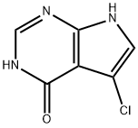 5-Chloro-7H-pyrrolo[2,3-d]pyrimidin-4-ol 化学構造式