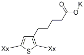 POLY[3-(POTASSIUM-5-PENTANOATE)THIOPHENE-2,5-DIYL] 结构式