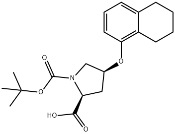 (2S,4S)-1-(TERT-BUTOXYCARBONYL)-4-(5,6,7,8-TETRAHYDRO-1-NAPHTHALENYLOXY)-2-PYRROLIDINECARBOXYLIC|