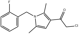 2-氯-1-{1-[(2-氟苯基)甲基]-2,5-二甲基-1H-吡咯-3-基}乙-1-酮,887683-66-1,结构式