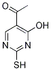 1-(4-Hydroxy-2-thio-5-pyrimidinyl)-1-ethanone Structure