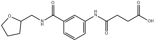 4-OXO-4-(3-{[(TETRAHYDRO-2-FURANYLMETHYL)AMINO]-CARBONYL}ANILINO)BUTANOIC ACID Struktur