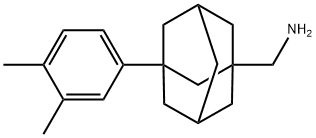 [3-(3,4-二甲基苯基)-1-金刚烷基]甲胺盐酸盐 结构式