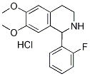 1-(2-FLUORO-PHENYL)-6,7-DIMETHOXY-1,2,3,4-TETRAHYDRO-ISOQUINOLINE HYDROCHLORIDE 化学構造式