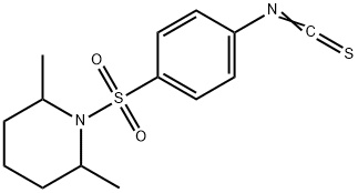 1-[(4-イソチオシアナトフェニル)スルホニル]-2,6-ジメチルピペリジン 化学構造式