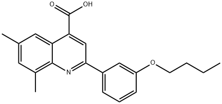 2-(3-BUTOXYPHENYL)-6,8-DIMETHYLQUINOLINE-4-CARBOXYLIC ACID Structure