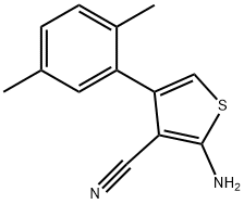 2-AMINO-4-(2,5-DIMETHYLPHENYL)THIOPHENE-3-CARBONITRILE Struktur
