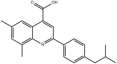 2-(4-异丁基苯基)-6,8-二甲基喹啉-4-羧酸, 932841-29-7, 结构式