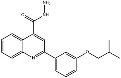 2-(3-异丁氧基苯基)-4-喹啉卡巴肼, 524733-57-1, 结构式