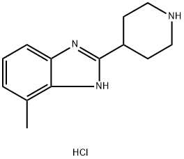 4-甲基-2-(哌啶-4-基)-1H-苯并[D]咪唑二盐酸盐 结构式