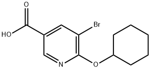 5-bromo-6-(cyclohexyloxy)nicotinic acid 结构式