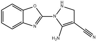5-氨基-1-(苯并[D]噁唑-2-基)-2,3-二氢-1H-吡唑-4-甲腈,1033463-25-0,结构式