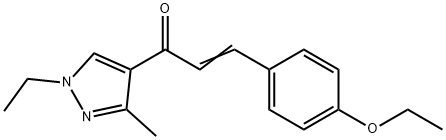 (2E)-3-(4-Ethoxyphenyl)-1-(1-ethyl-3-methyl-1H-pyrazol-4-yl)prop-2-en-1-one Structure
