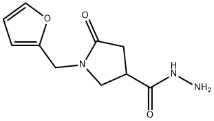 1-(2-Furylmethyl)-5-oxo-3-pyrrolidinecarbohydrazide 化学構造式