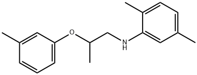 2,5-Dimethyl-N-[2-(3-methylphenoxy)propyl]aniline 化学構造式