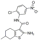 2-氨基-N-(2-氯-5-硝基苯基)-6-甲基-4,5,6,7-四氢-1-苯并噻吩-3-甲酰胺,,结构式