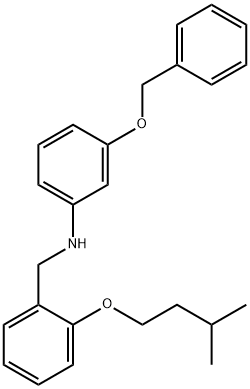 3-(Benzyloxy)-N-[2-(isopentyloxy)benzyl]aniline Struktur