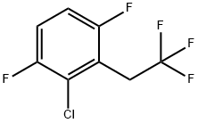3-Chloro-1,4-difluoro-2-(2,2,2-trifluoroethyl)-benzene 化学構造式