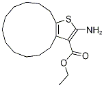 Ethyl 2-amino-5,6,7,8,9,10,11,12,13,14-decahydro-4H-cyclotrideca[b]thiophene-3-ca Structure