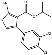 2-氨基-4-(3,4-二氯苯基)噻吩-3-羧酸异丙酯, 351157-06-7, 结构式