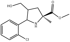Methyl 5-(2-chlorophenyl)-4-(hydroxymethyl)-2-methylpyrrolidine-2-carboxylate Structure