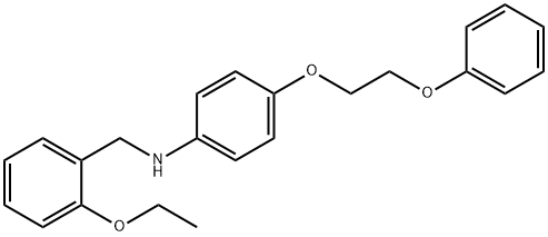 N-(2-Ethoxybenzyl)-4-(2-phenoxyethoxy)aniline 化学構造式