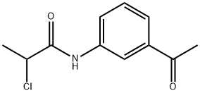 N-(3-乙酰基苯基)-2-氯丙酰胺 结构式