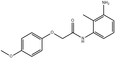 N-(3-Amino-2-methylphenyl)-2-(4-methoxyphenoxy)-acetamide,954254-39-8,结构式