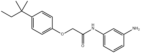 N-(3-Aminophenyl)-2-[4-(tert-pentyl)phenoxy]-acetamide 化学構造式