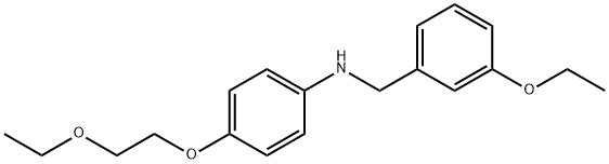 N-(3-Ethoxybenzyl)-4-(2-ethoxyethoxy)aniline 结构式