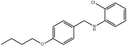 N-(4-Butoxybenzyl)-2-chloroaniline 化学構造式