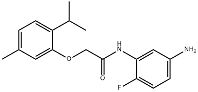 N-(5-Amino-2-fluorophenyl)-2-(2-isopropyl-5-methylphenoxy)acetamide,1020056-57-8,结构式