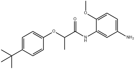 N-(5-Amino-2-methoxyphenyl)-2-[4-(tert-butyl)-phenoxy]propanamide Struktur