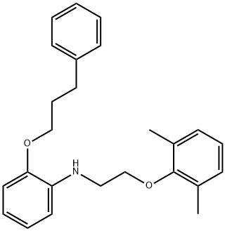 N-[2-(2,6-Dimethylphenoxy)ethyl]-2-(3-phenylpropoxy)aniline 化学構造式