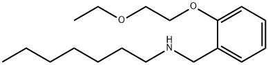 N-[2-(2-Ethoxyethoxy)benzyl]-1-heptanamine 化学構造式