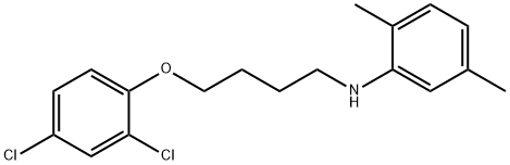 N-[4-(2,4-Dichlorophenoxy)butyl]-2,5-dimethylaniline 化学構造式