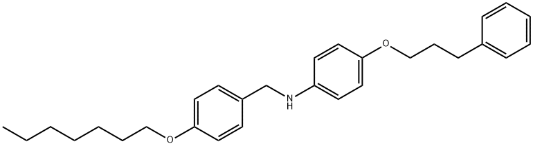 N-[4-(Heptyloxy)benzyl]-4-(3-phenylpropoxy)aniline 化学構造式