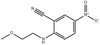 2-[(2-methoxyethyl)amino]-5-nitrobenzonitrile Struktur