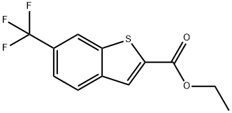 6-(三氟甲基)苯并[B]噻吩-2-羧酸乙酯 结构式