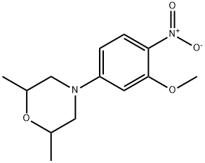 5-(2,6-dimethylmorpholino)-2-nitrophenyl methyl ether 化学構造式